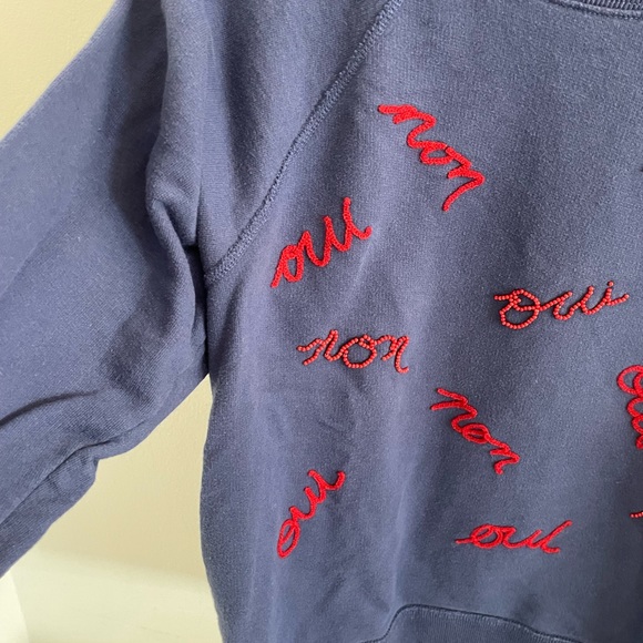 JCREW Oui Non Sweatshirt | XS - Picture 2 of 6